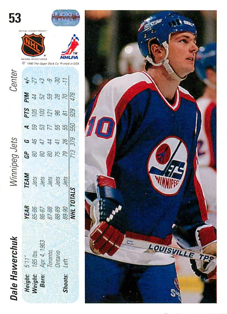 1990-91 UD Series - Dale Hawerchuk #53