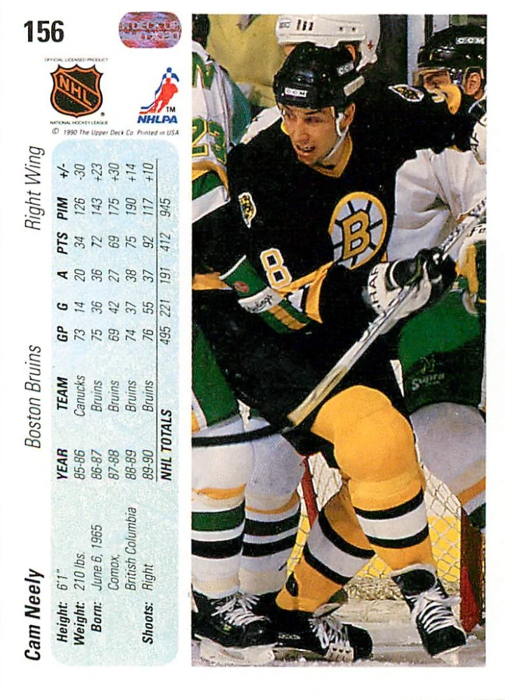 1990-91 UD Series - Cam Neely #156