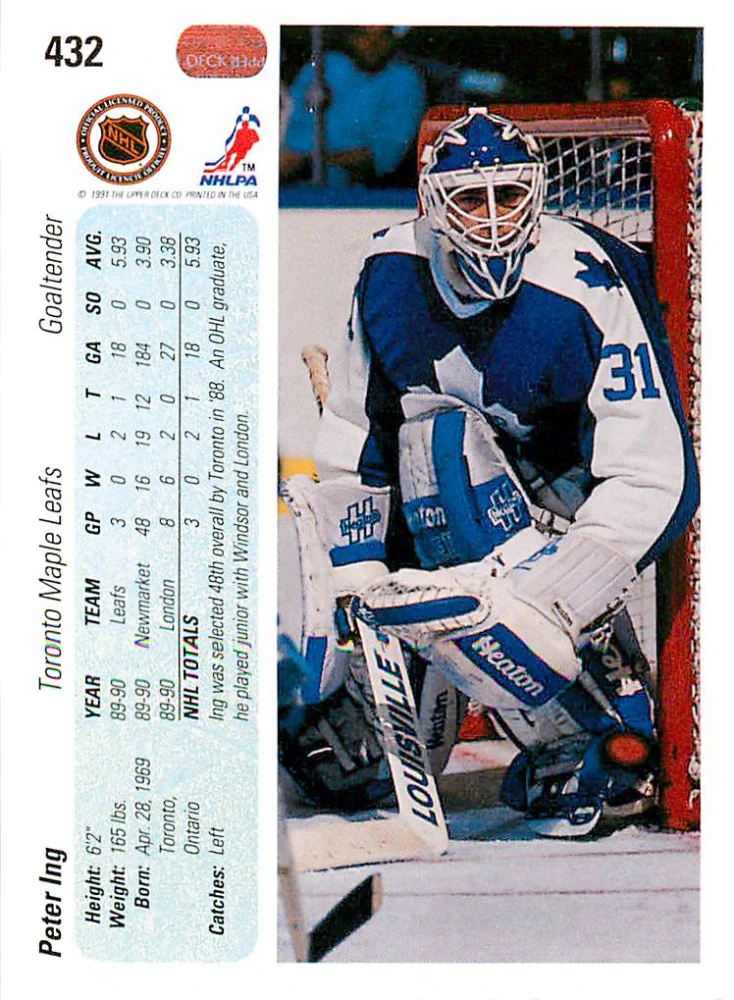1990-91 UD Series - Peter Ing #432