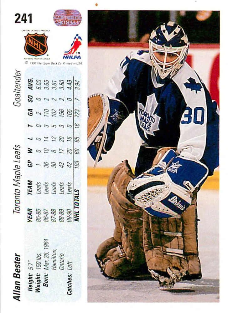 1990-91 UD Series - Allan Bester #241