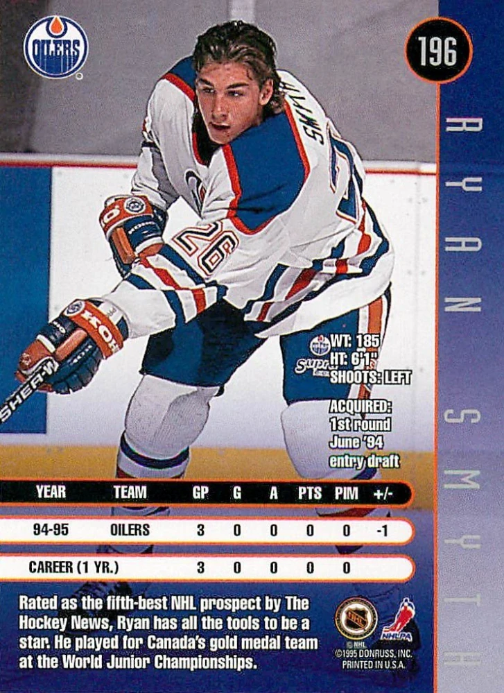 1995-96 Leaf - Ryan Smyth #196