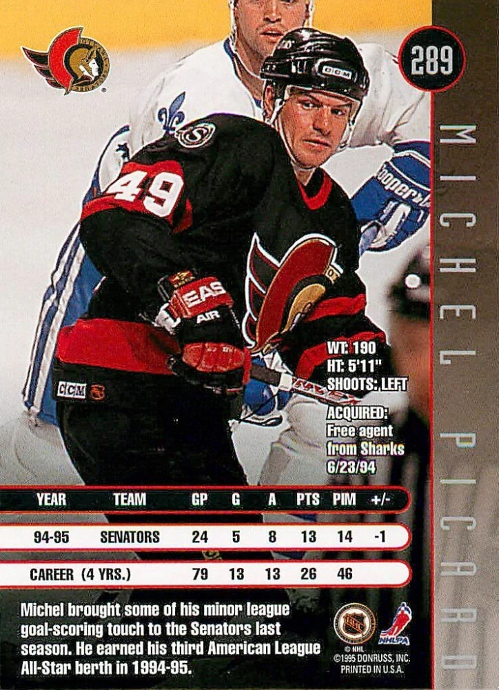 1995-96 Leaf - Michel Picard #289