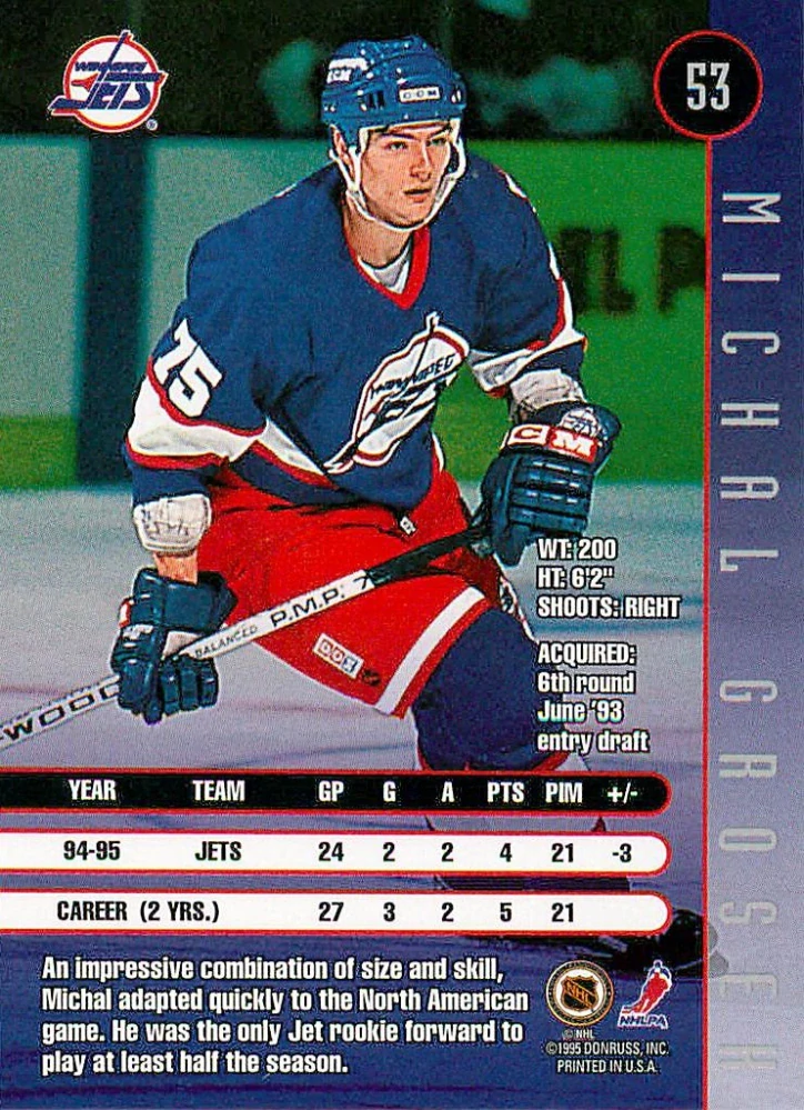 1995-96 Leaf - Michal Grošek #53