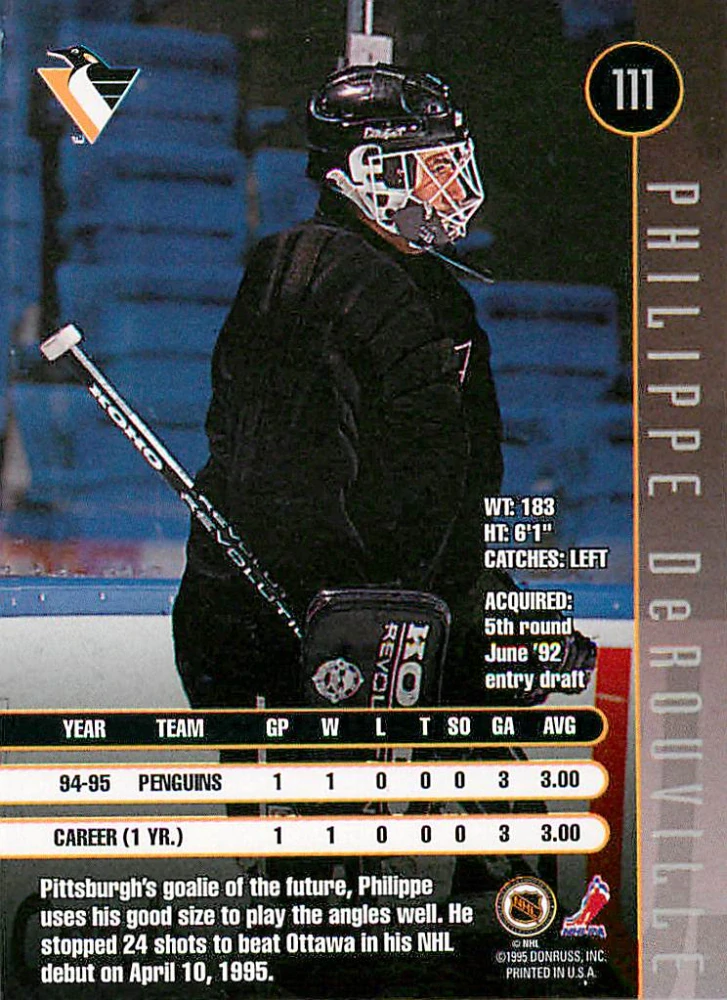 1995-96 Leaf - Philippe DeRouville #111