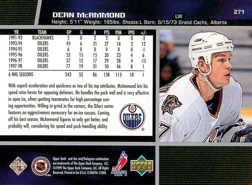 1998-99 UD series 2 - Dean McAmmond #271