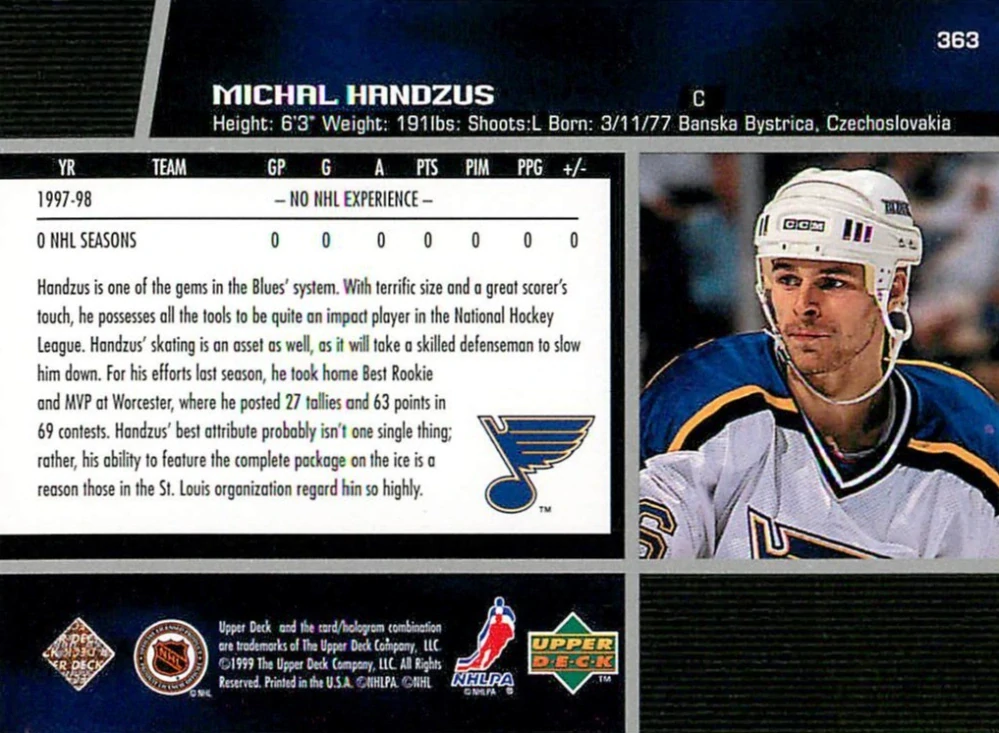 1998-99 UD series 2 - Michal Handzuš #363