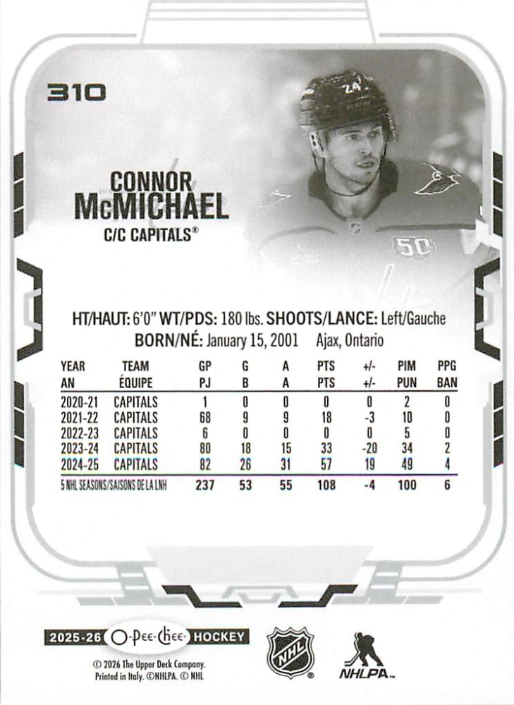 2025-26 UD O-Pee-Chee - Connor McMichael #310