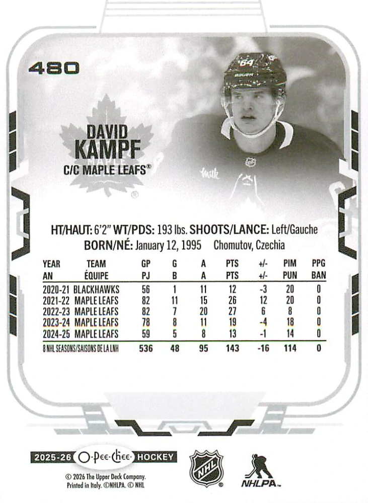 2025-26 UD O-Pee-Chee - David Kampf #480