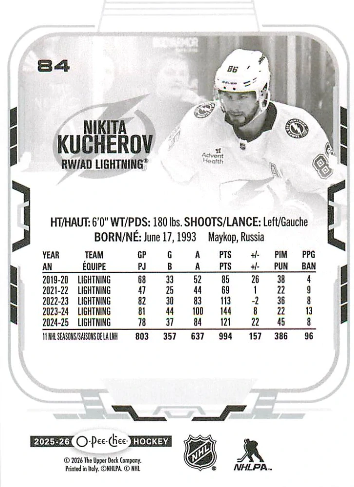 2025-26 UD O-Pee-Chee - Nikita Kucherov #84