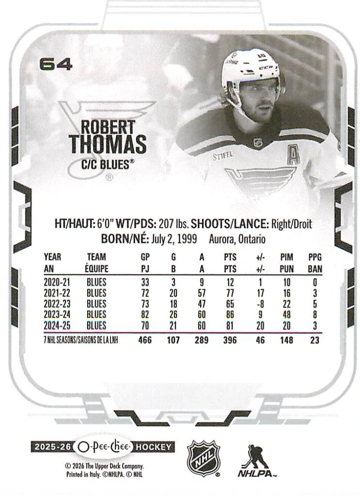 2025-26 UD O-Pee-Chee - Robert Thomas #64