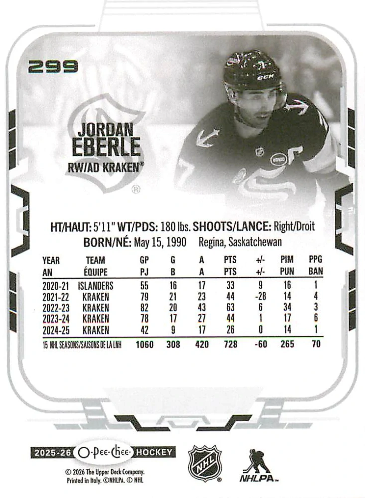 2025-26 UD O-Pee-Chee - Jordan Eberle #299