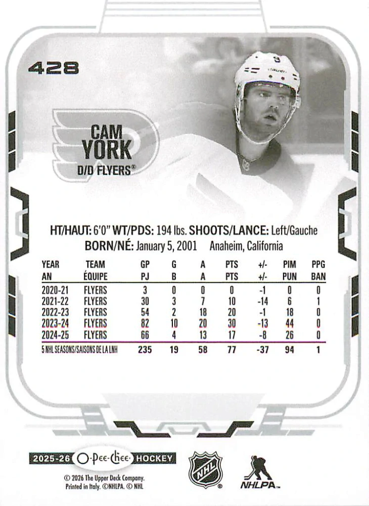 2025-26 UD O-Pee-Chee - Cam York #428