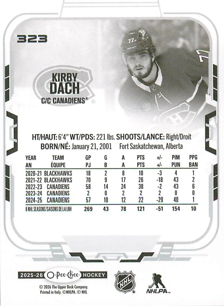 2025-26 UD O-Pee-Chee - Kirby Dach #323