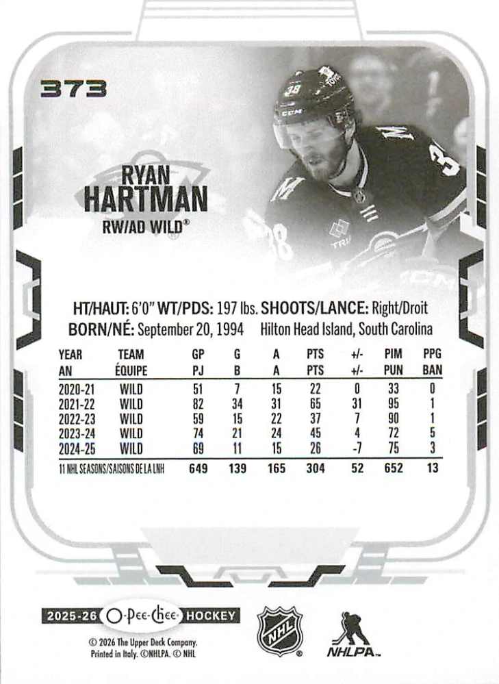 2025-26 UD O-Pee-Chee - Ryan Hartman #373