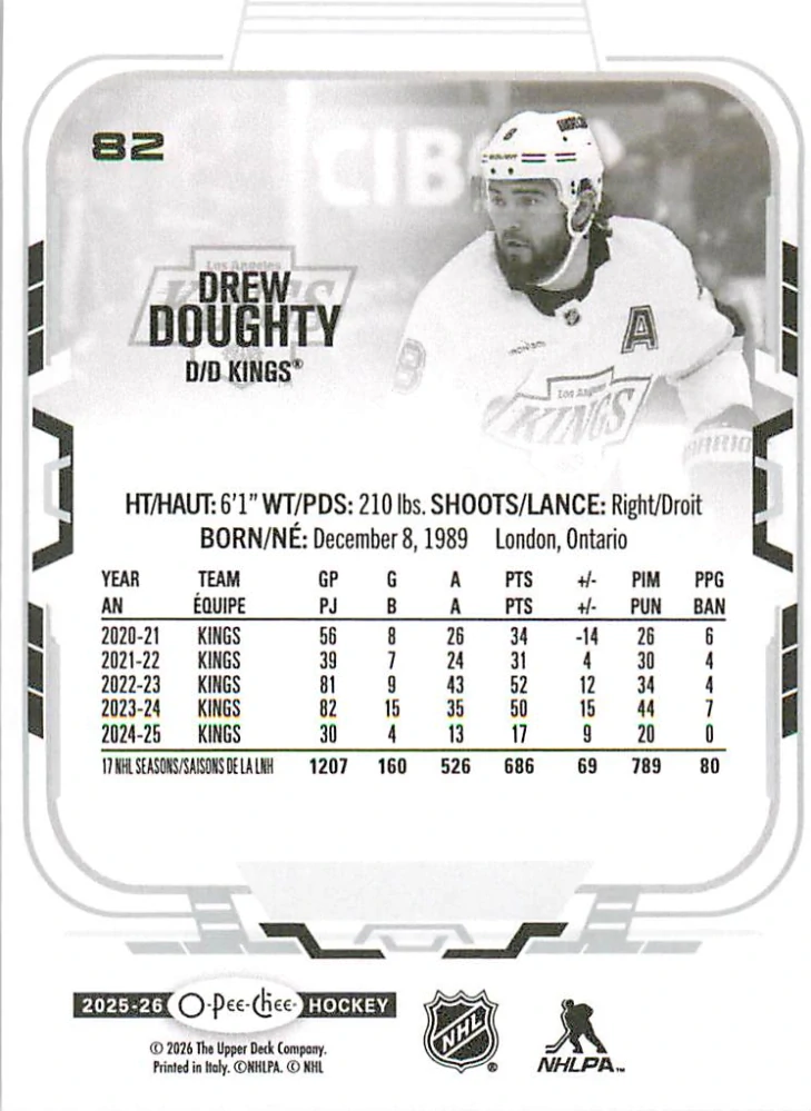2025-26 UD O-Pee-Chee - Drew Doughty #82