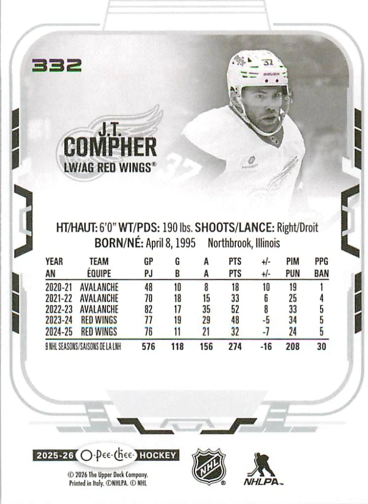 2025-26 UD O-Pee-Chee - J.T. Compher #332