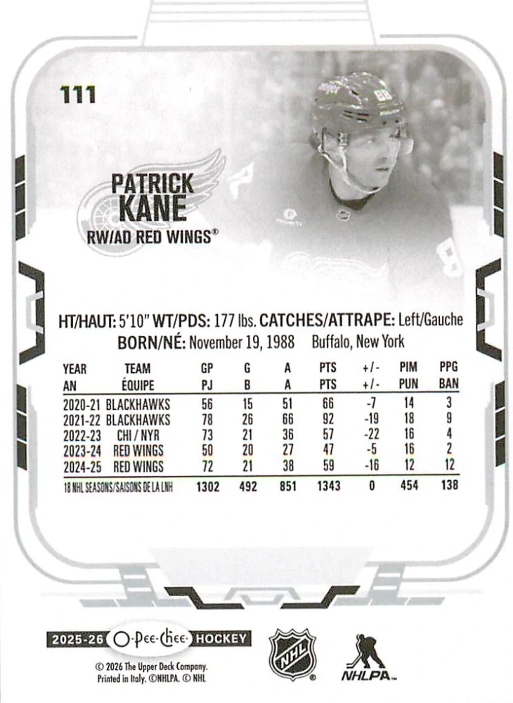 2025-26 UD O-Pee-Chee - Patrick Kane #111