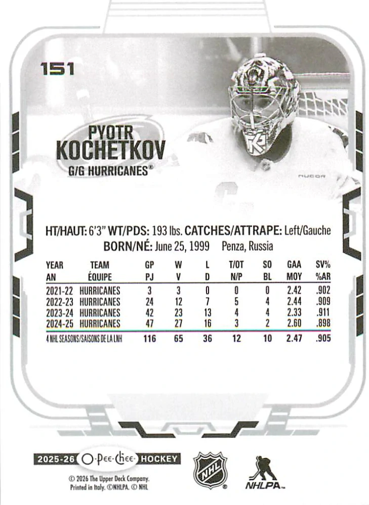 2025-26 UD O-Pee-Chee - Pyotr Kochetkov #151