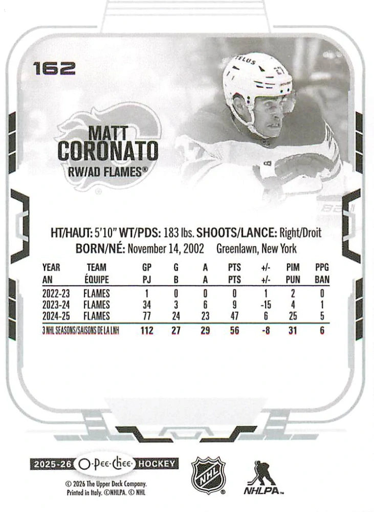 2025-26 UD O-Pee-Chee - Matt Coronato #162