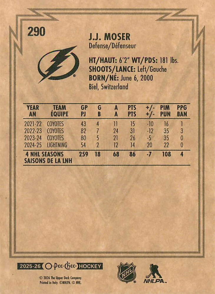 2025-26 UD O-Pee-Chee - J.J. Moser - Retro #290