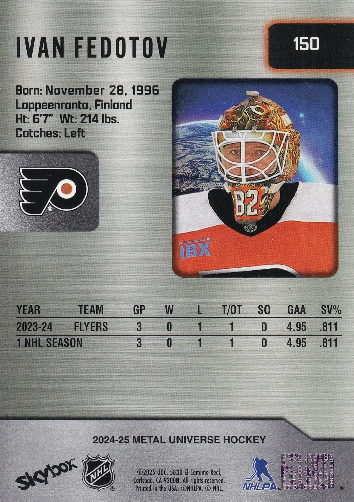 2024-25 UD Skybox Metal Universe - Ivan Fedotov - Rookie #150