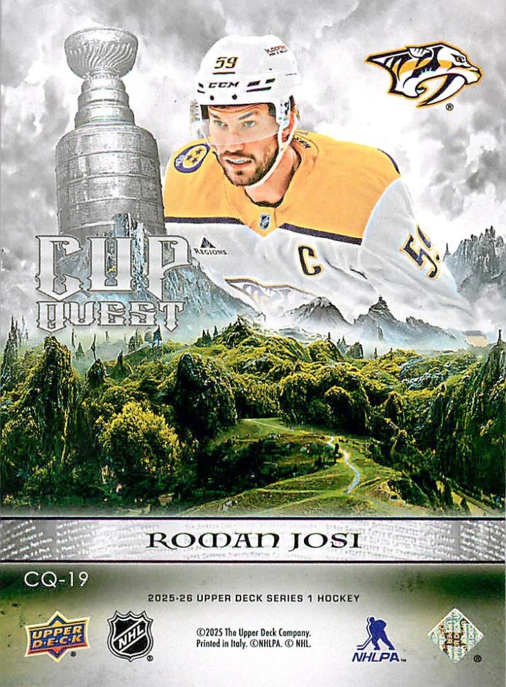2025-26 UD Series 1 - Roman Josi - Cup Quest #CQ-19