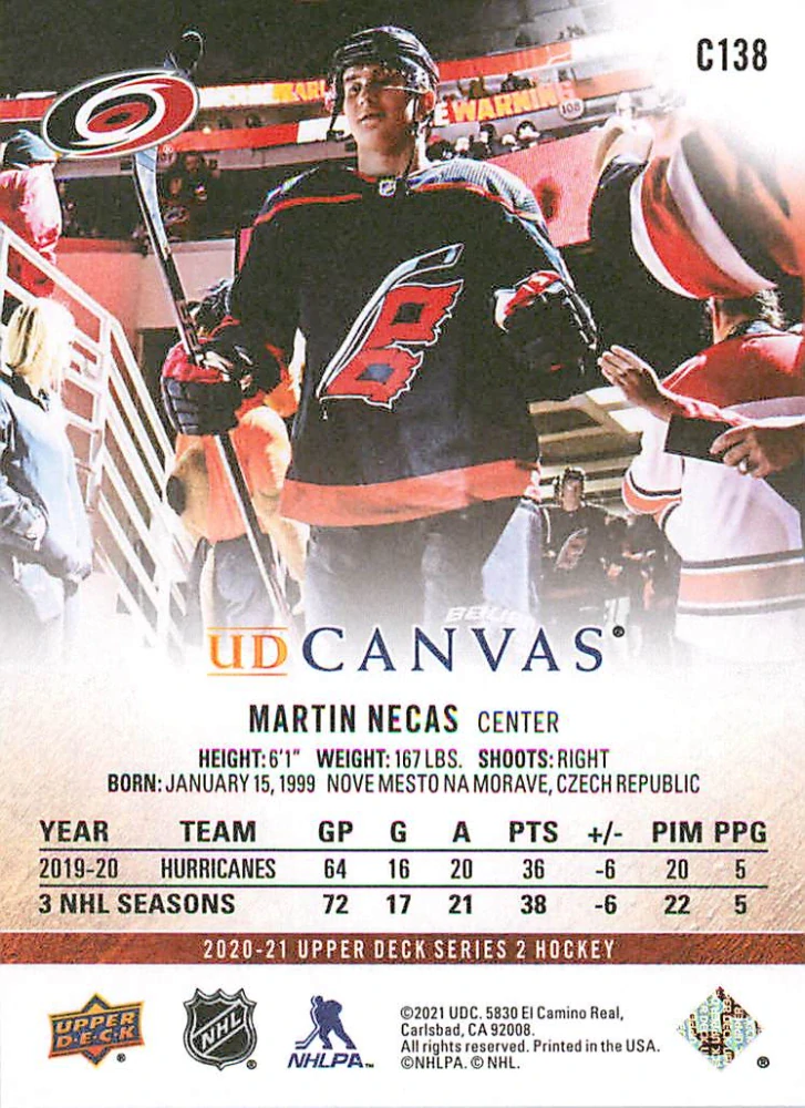 2020-21 UD Series 2 - Martin Nečas - Canvas #C138