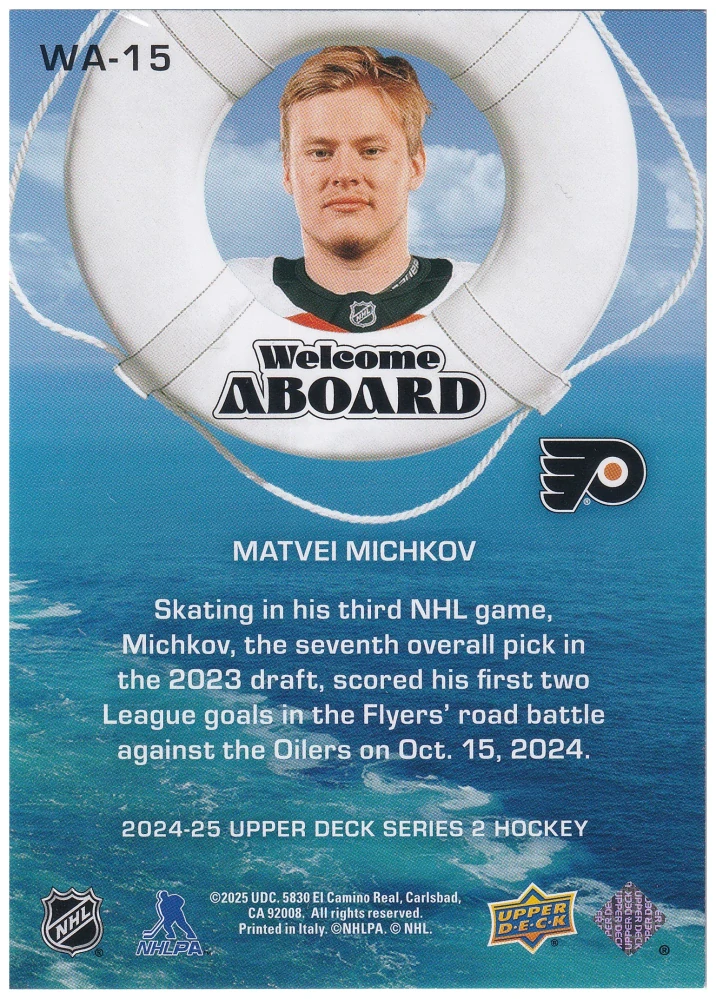 2024-25 UD Series 2 - Matvei Michkov - Welcome Aboard #WA-15