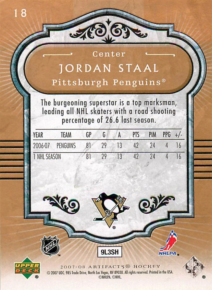 2007-08 UD Artifacts - Jordan Staal #18