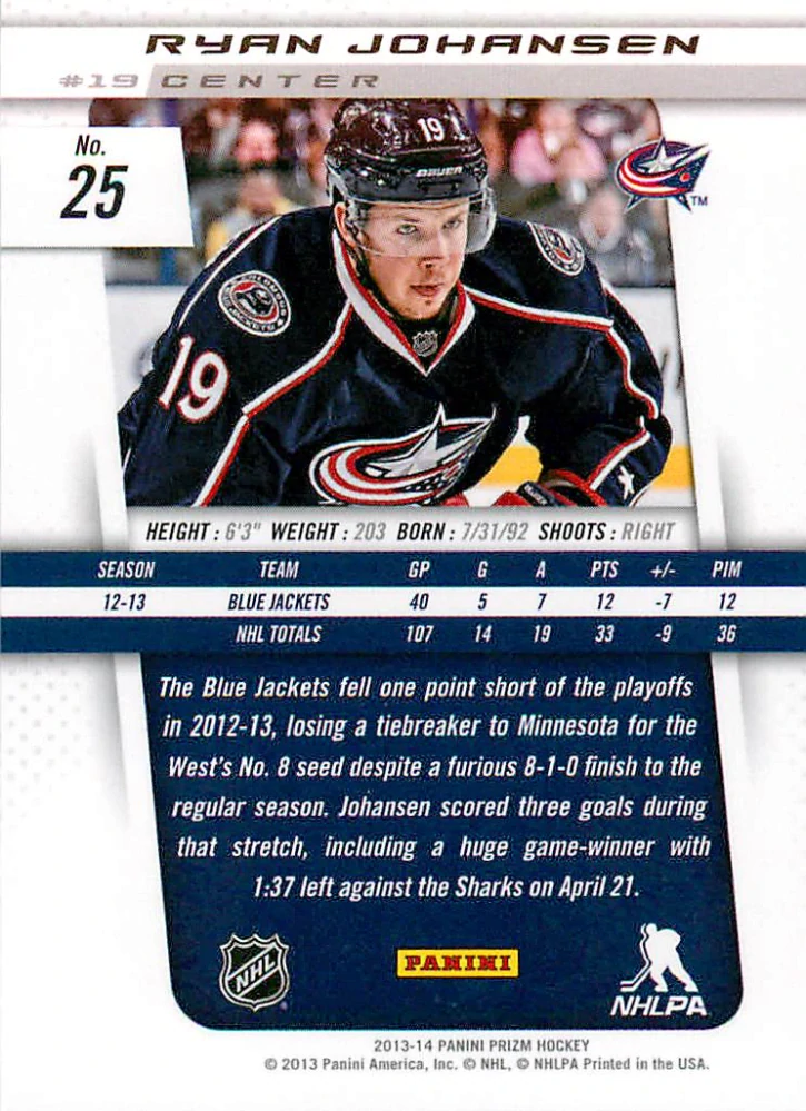 2013-14 Panini Prizm - Ryan Johansen #25