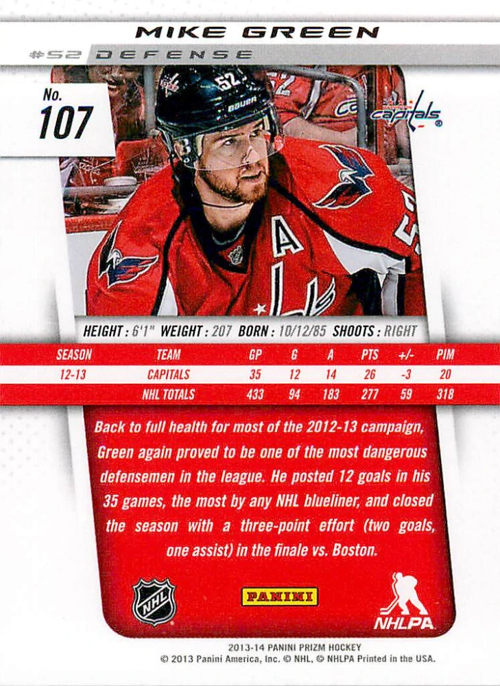 2013-14 Panini Prizm - Mike Green #107