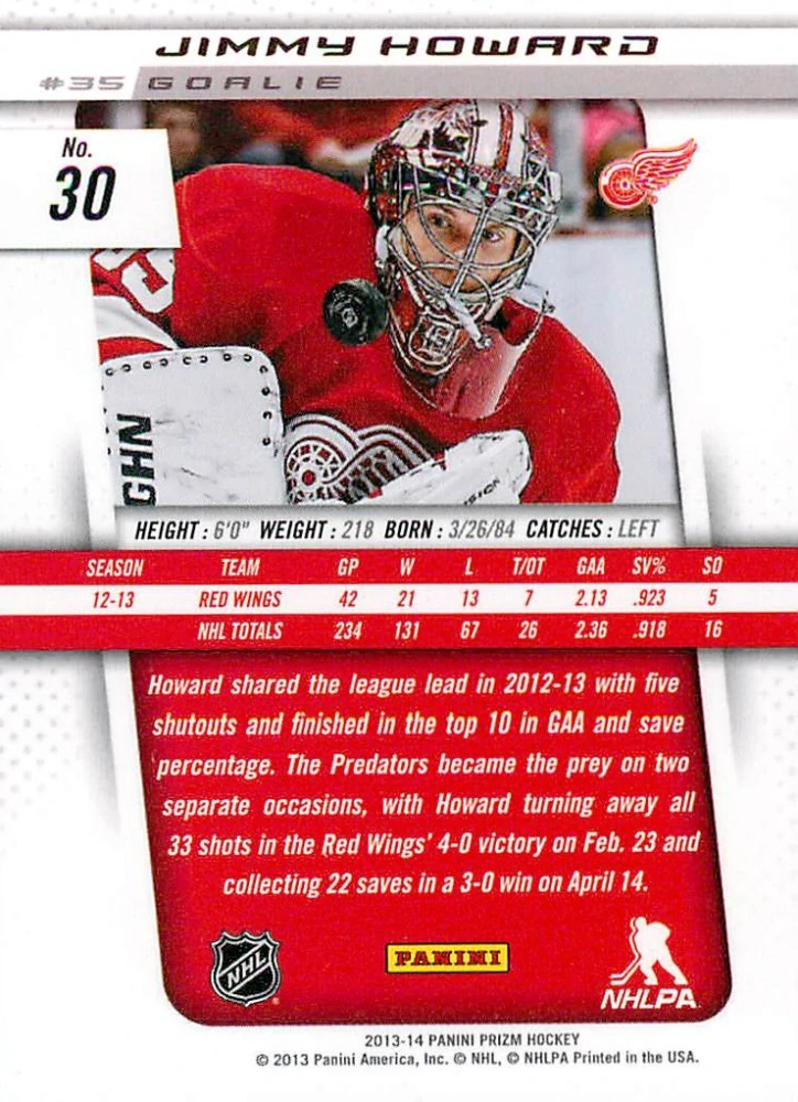 2013-14 Panini Prizm - Jimmy Howard #30