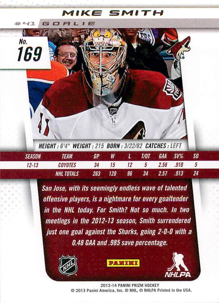 2013-14 Panini Prizm - Mike Smith #169