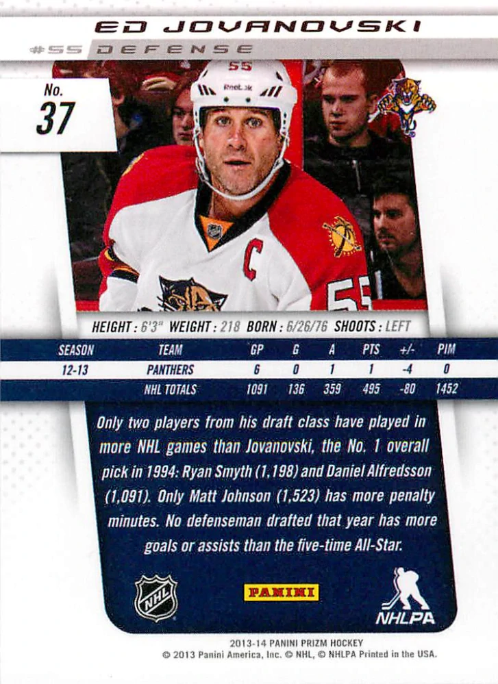 2013-14 Panini Prizm - Ed Jovanovski #37