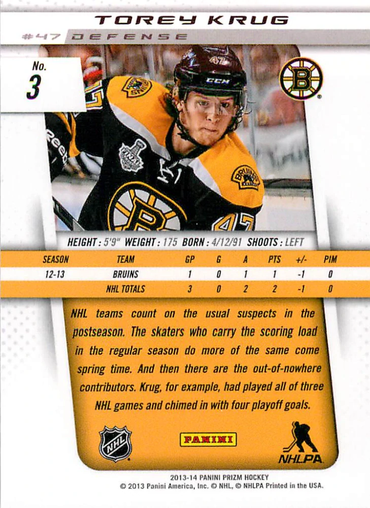 2013-14 Panini Prizm - Torey Krug #3