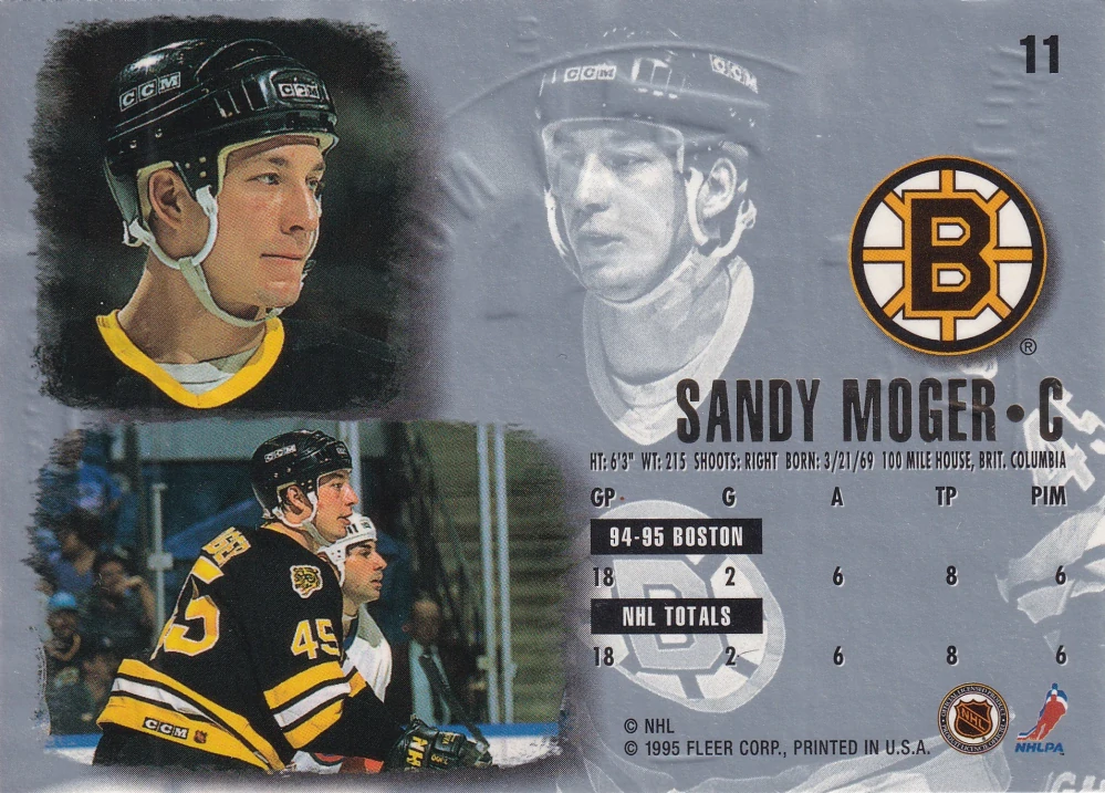 1995-96 Fleer Ultra - Sandy Moger - Gold Medallion #11