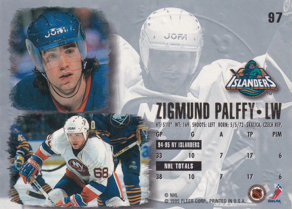 1995-96 Fleer Ultra - Žigmund Pálffy - Gold Medallion #97