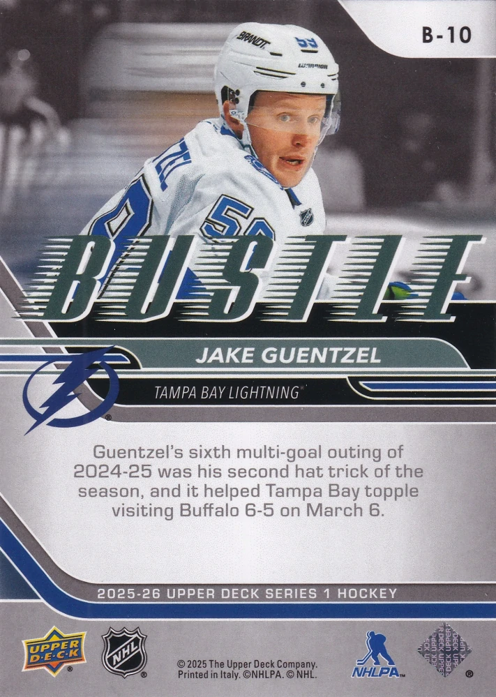 2025-26 UD Series 1 - Jake Guentzel - Bustle #B-10