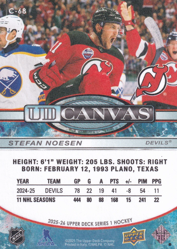 2025-26 UD Series 1 - Stefan Noesen - Canvas #C-68