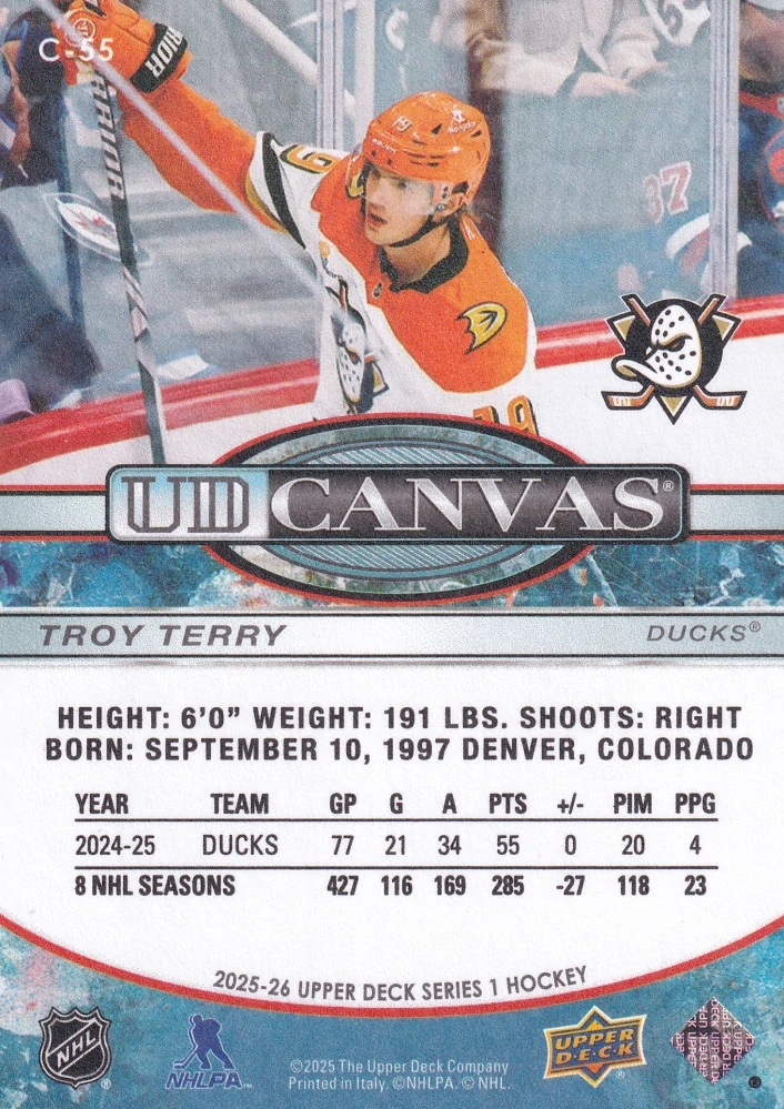 2025-26 UD Series 1 - Troy Terry - Canvas #C-55