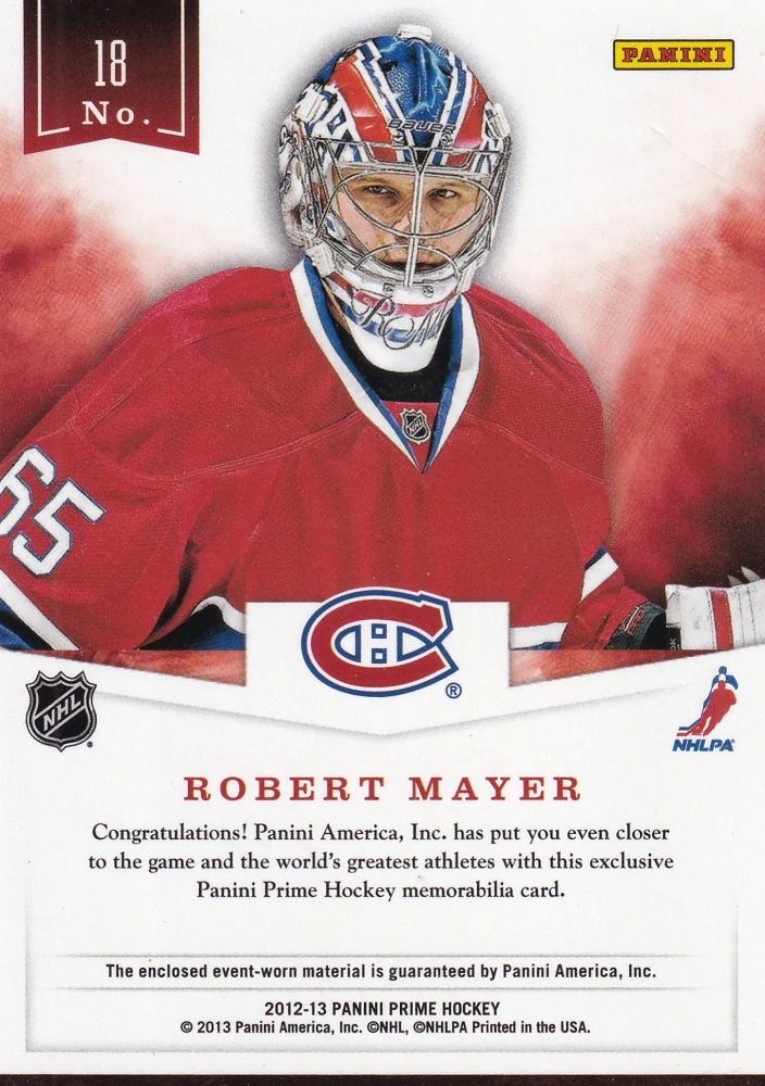 2012-13 Panini Prime - Robert Mayer - Prime Time Rookie /99 #18