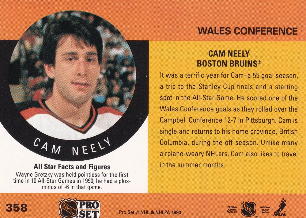 1990-91 Pro Set - Cam Neely #358