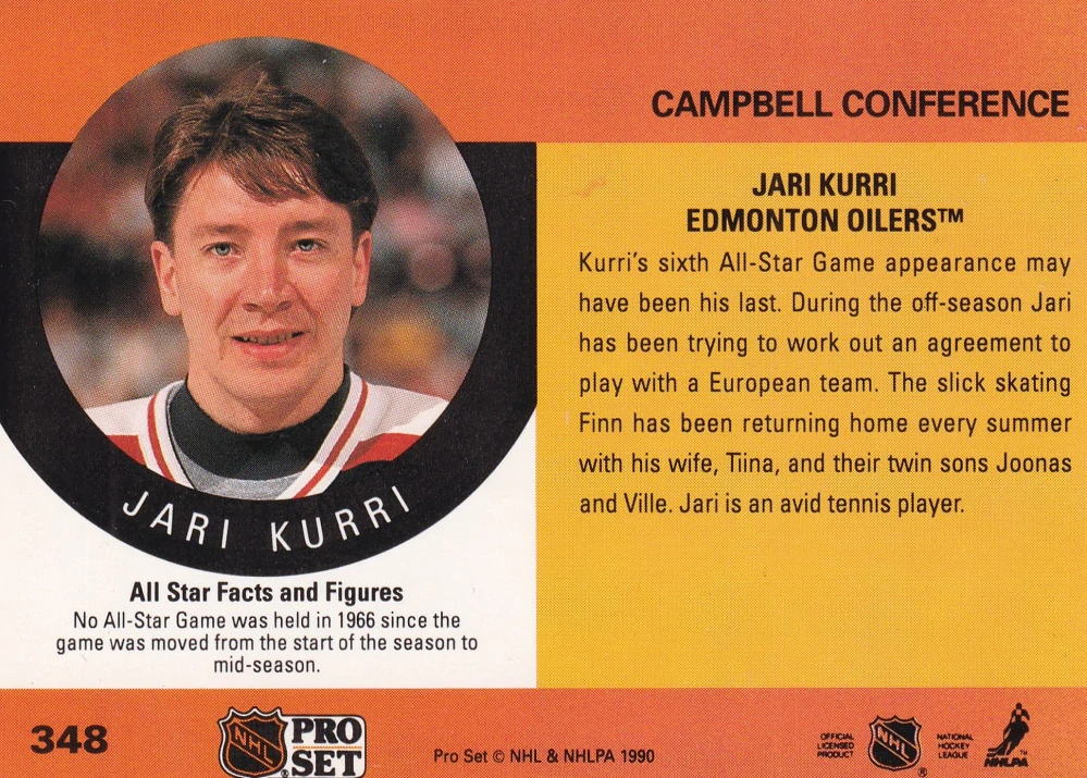 1990-91 Pro Set - Jari Kurri #348