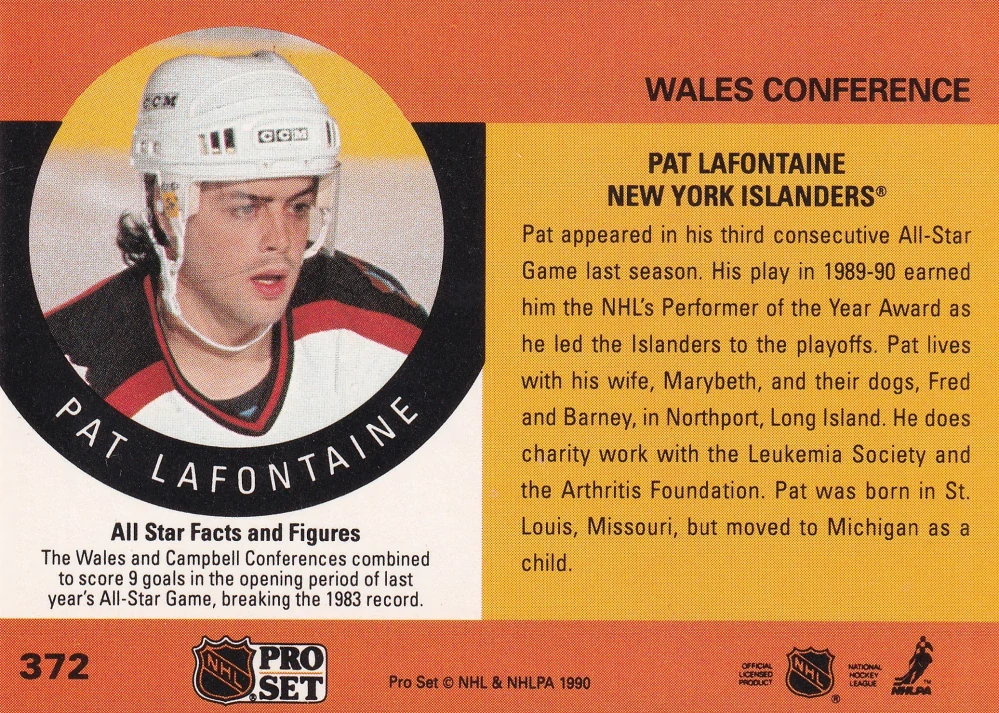 1990-91 Pro Set - Pat Lafontaine #372