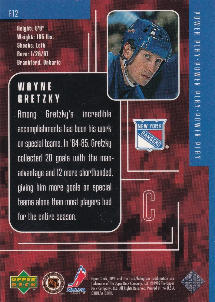 1998-99 UD MVP - Wayne Gretzky - Special Forces #F12