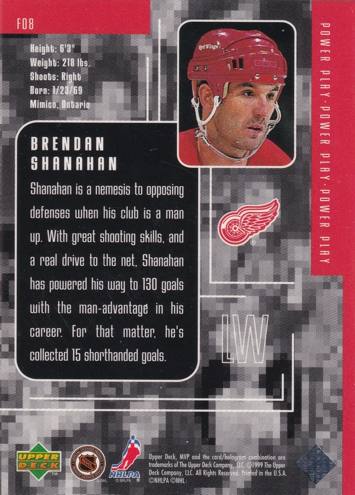 1998-99 UD MVP - Brendan Shanahan - Special Forces #F08