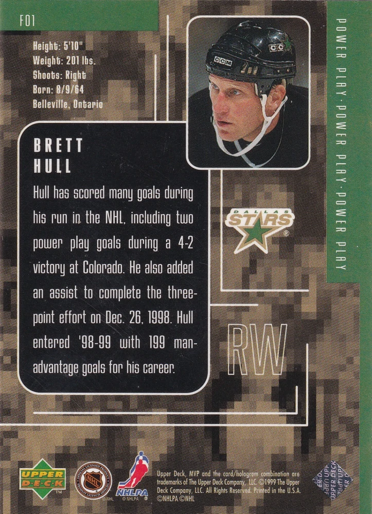 1998-99 UD MVP - Brett Hull - Special Forces #F01