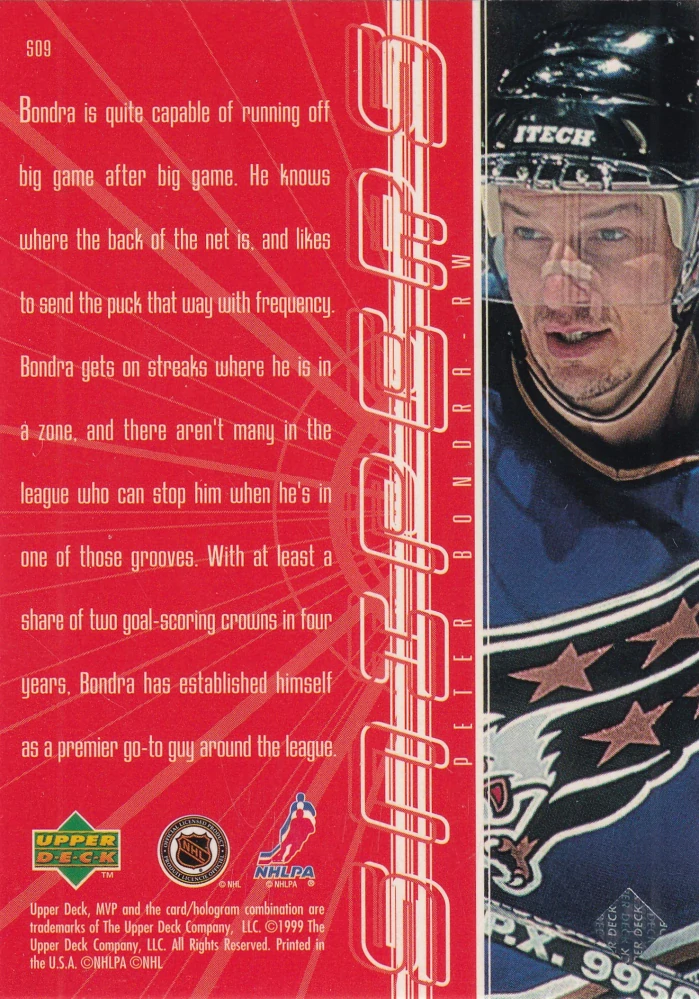 1998-99 UD MVP - Peter Bondra - Snipers #S09