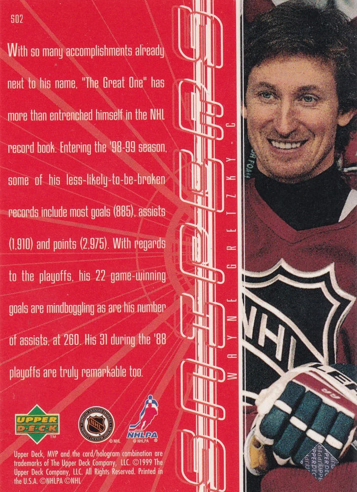1998-99 UD MVP - Wayne Gretzky - Snipers #S02