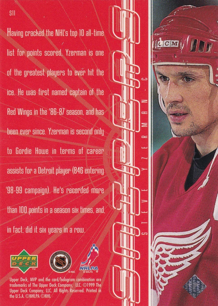1998-99 UD MVP - Steve Yzerman - Snipers #S11